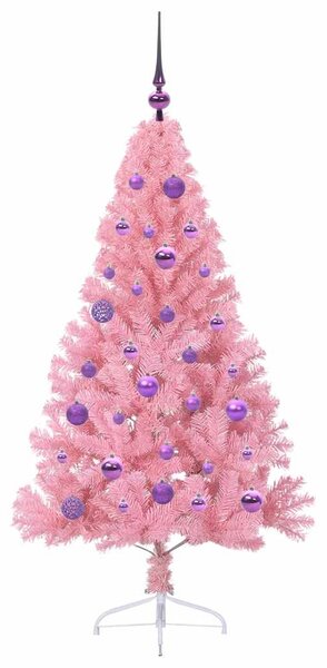 Umělý osvětlený vánoční stromeček Růžová 150 cm PVC 3397069