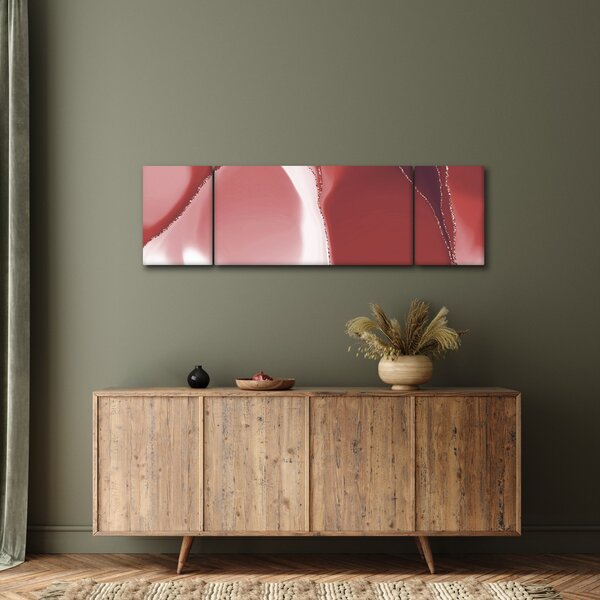 Obraz - Červená abstraktní květina N⁰3 (170x50 cm)