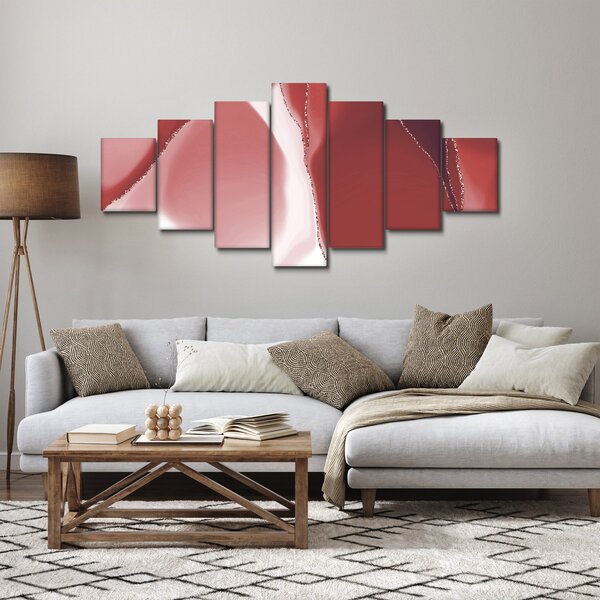 Obraz - Červená abstraktní květina N⁰3 (210x100 cm)