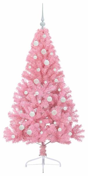 Umělý osvětlený vánoční stromeček Růžová 150 cm PVC 3397066