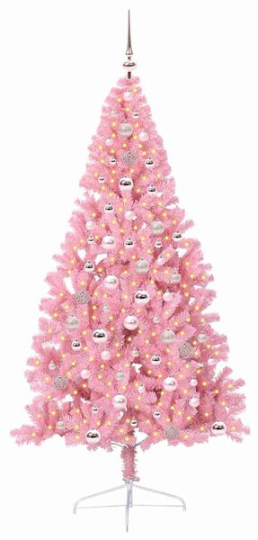 Umělý osvětlený vánoční stromeček Růžová 240 cm PVC 3397104