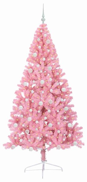 Umělý osvětlený vánoční stromeček Růžová 240 cm PVC 3397105
