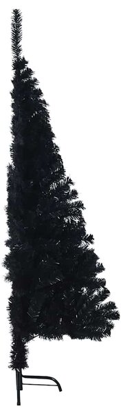 Umělý osvětlený vánoční stromeček Černá 150 cm PVC 3397124
