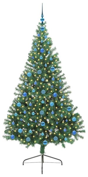 Umělý osvětlený vánoční stromeček Zelená 210 cm PVC 3397031