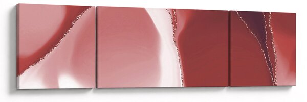 Obraz - Červená abstraktní květina N⁰3 (170x50 cm)
