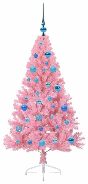 Umělý osvětlený vánoční stromeček Růžová 150 cm PVC 3397070