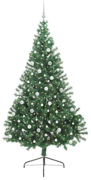 Umělý osvětlený vánoční stromeček Zelená 240 cm PVC 3397040