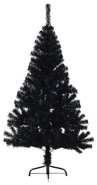 Umělý osvětlený vánoční stromeček Černá 150 cm PVC 3397130