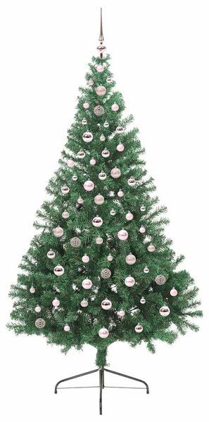 Umělý osvětlený vánoční stromeček Zelená 240 cm PVC 3397039
