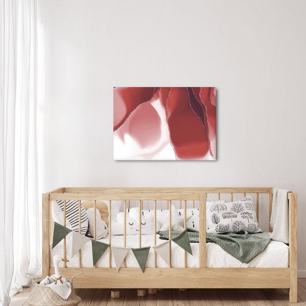 Obraz - Červená abstraktní květina N⁰3 (70x50 cm)