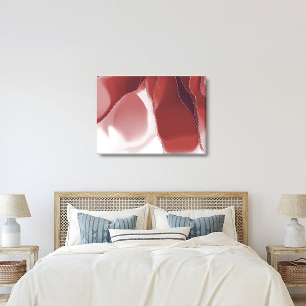 Obraz - Červená abstraktní květina N⁰3 (70x50 cm)