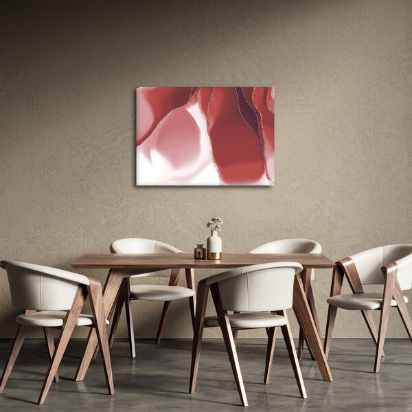 Obraz - Červená abstraktní květina N⁰3 (70x50 cm)