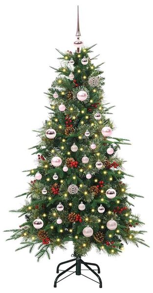Umělý Skládací Vánoční Strom s stojanem Zelená 150 cm PE a PVC 3397408