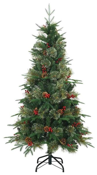 Umělý Skládací Vánoční Strom s stojanem Zelená 150 cm PE a PVC 3397402