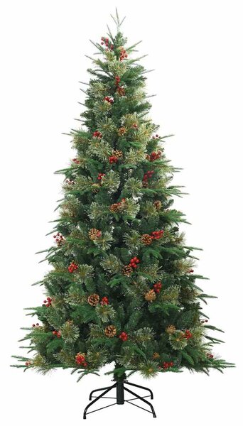 Umělý Skládací Vánoční Strom s stojanem Zelená 180 cm PE a PVC 3397415