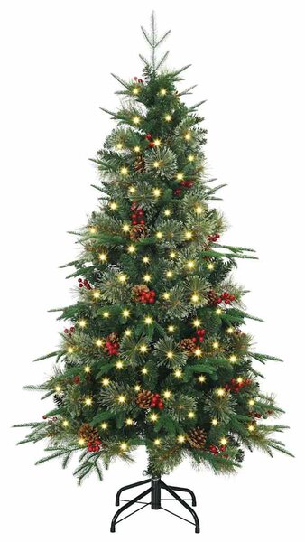 Umělý Skládací Vánoční Strom s stojanem Zelená 150 cm PE a PVC 3397402