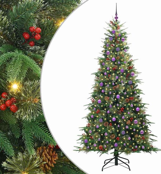 Umělý Skládací Vánoční Strom s stojanem Zelená 240 cm PE a PVC 3397451
