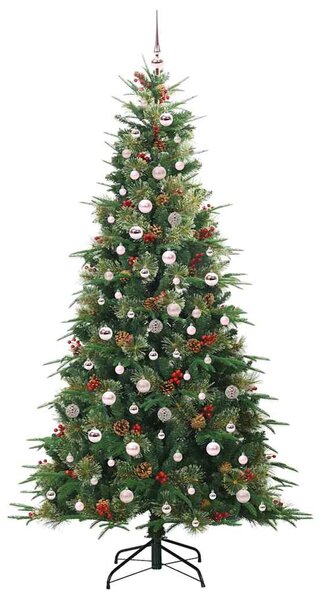 Umělý Skládací Vánoční Strom s stojanem Zelená 240 cm PE a PVC 3397447