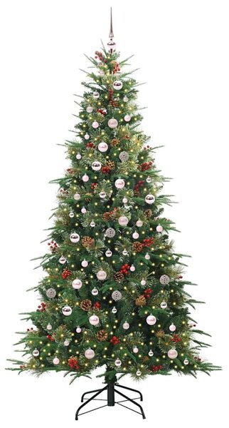 Umělý Skládací Vánoční Strom s stojanem Zelená 240 cm PE a PVC 3397447