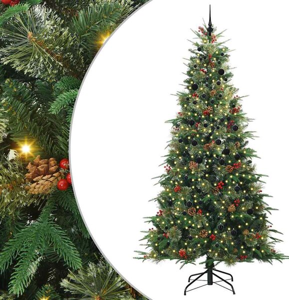 Umělý Skládací Vánoční Strom s stojanem Zelená 240 cm PE a PVC 3397446