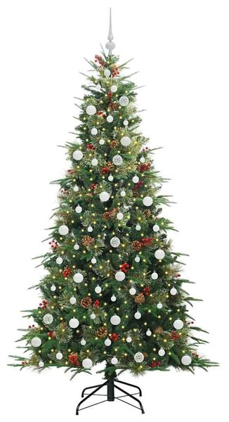 Umělý Skládací Vánoční Strom s stojanem Zelená 210 cm PE a PVC 3397435