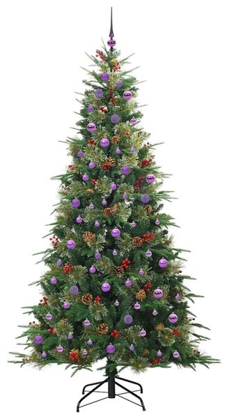 Umělý Skládací Vánoční Strom s stojanem Zelená 240 cm PE a PVC 3397451
