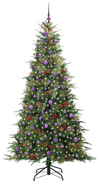 Umělý Skládací Vánoční Strom s stojanem Zelená 240 cm PE a PVC 3397451