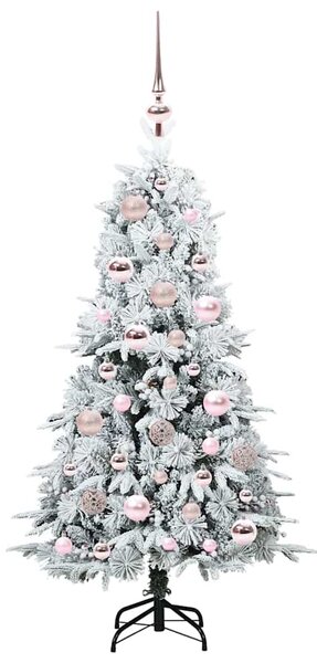 Umělý Skládací Vánoční Strom s stojanem Bílá 120 cm PE a PVC 3397460