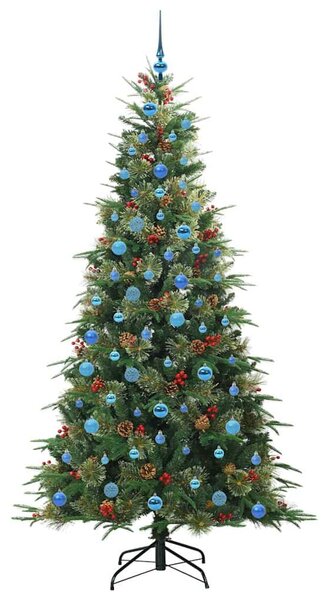 Umělý Skládací Vánoční Strom s stojanem Zelená 210 cm PE a PVC 3397439
