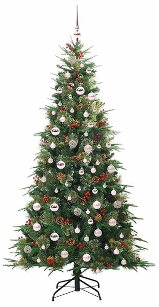 Umělý Skládací Vánoční Strom s stojanem Zelená 210 cm PE a PVC 3397434