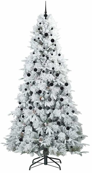Umělý Skládací Vánoční Strom s stojanem Bílá 240 cm PE a PVC 3397511