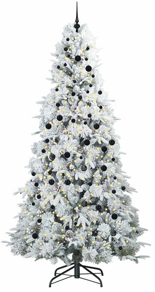 Umělý Skládací Vánoční Strom s stojanem Bílá 240 cm PE a PVC 3397511