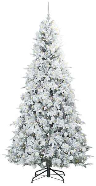 Umělý Skládací Vánoční Strom s stojanem Bílá 240 cm PE a PVC 3397513