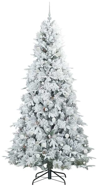 Umělý Skládací Vánoční Strom s stojanem Bílá 240 cm PE a PVC 3397513