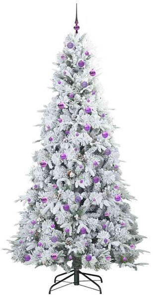 Umělý Skládací Vánoční Strom s stojanem Bílá 240 cm PE a PVC 3397516