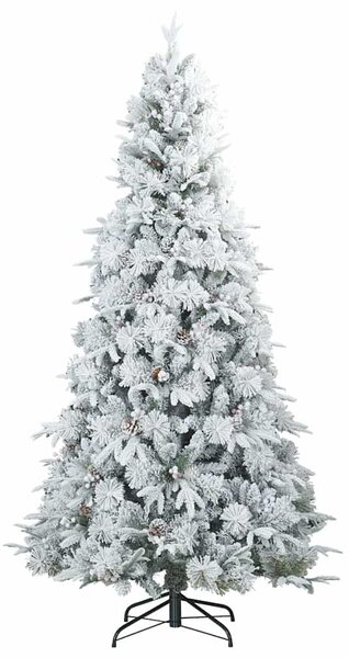 Umělý Skládací Vánoční Strom s stojanem Bílá 210 cm PE a PVC 3397493