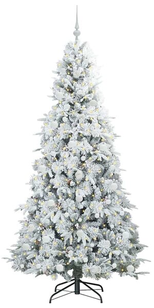 Umělý Skládací Vánoční Strom s stojanem Bílá 210 cm PE a PVC 3397500