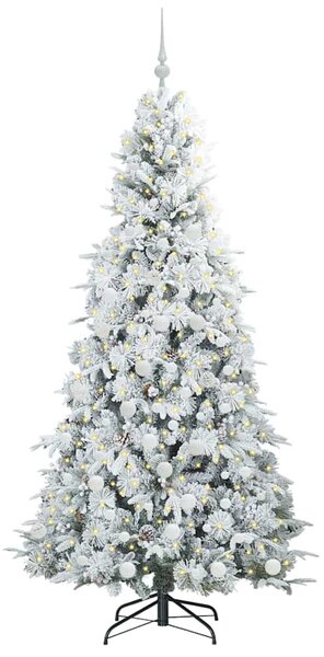 Umělý Skládací Vánoční Strom s stojanem Bílá 180 cm PE a PVC 3397487