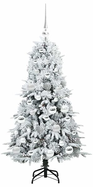 Umělý Skládací Vánoční Strom s stojanem Bílá 120 cm PE a PVC 3397463
