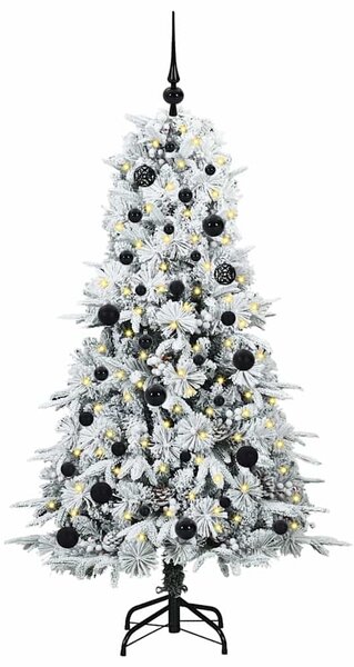 Umělý Skládací Vánoční Strom s stojanem Bílá 150 cm PE a PVC 3397472