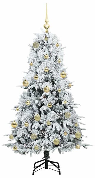 Umělý Skládací Vánoční Strom s stojanem Bílá 150 cm PE a PVC 3397475