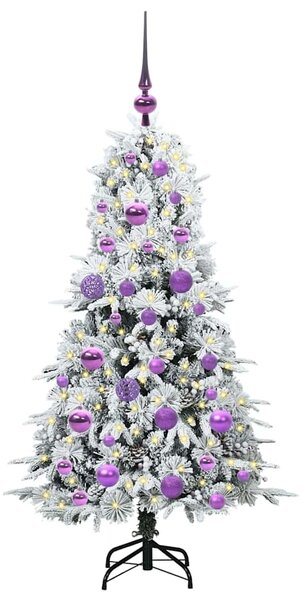 Umělý Skládací Vánoční Strom s stojanem Bílá 120 cm PE a PVC 3397464