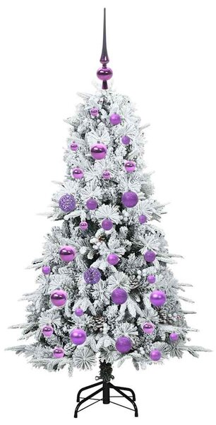 Umělý Skládací Vánoční Strom s stojanem Bílá 120 cm PE a PVC 3397464