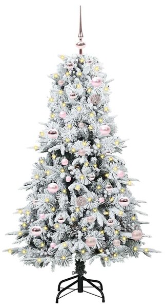Umělý Skládací Vánoční Strom s stojanem Bílá 150 cm PE a PVC 3397473