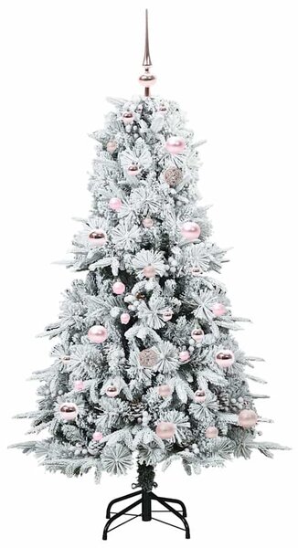 Umělý Skládací Vánoční Strom s stojanem Bílá 150 cm PE a PVC 3397473