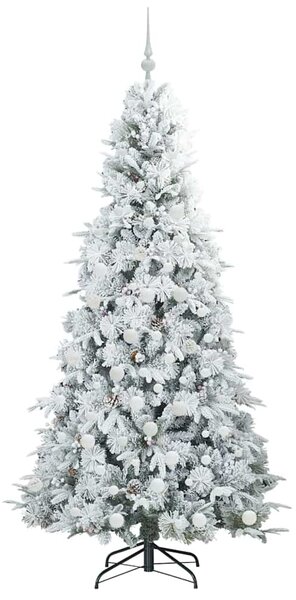 Umělý Skládací Vánoční Strom s stojanem Bílá 180 cm PE a PVC 3397487