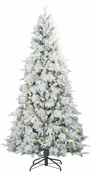 Umělý Skládací Vánoční Strom s stojanem Bílá 210 cm PE a PVC 3397493
