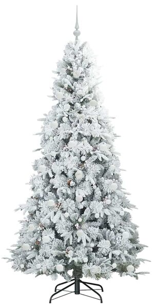 Umělý Skládací Vánoční Strom s stojanem Bílá 210 cm PE a PVC 3397500