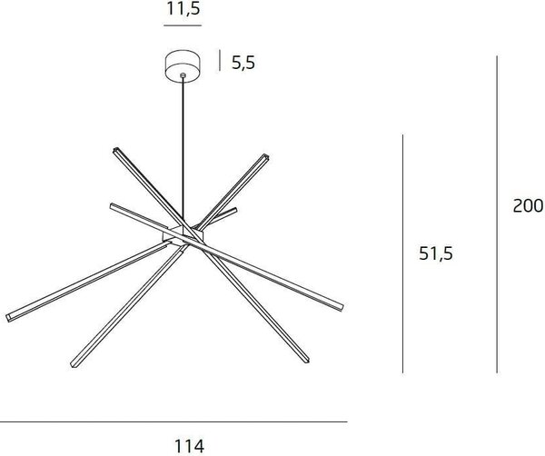 MaxLight Spider závěsné svítidlo 1x33 W bílá P0270