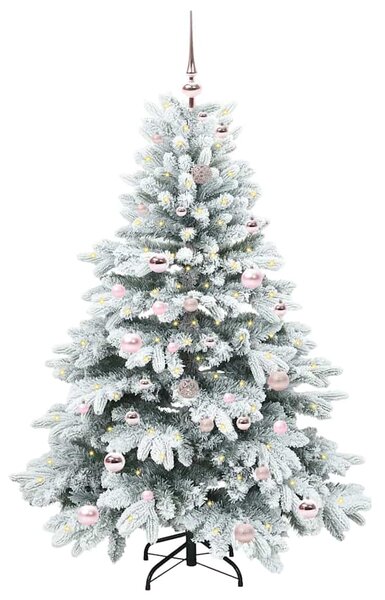 Umělý vánoční stromeček s 150 LED diodami Bílá 150 cm PE a PVC 3397603